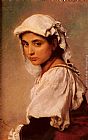 Ludwig Knaus A Portrait Of A Tyrolean Girl painting